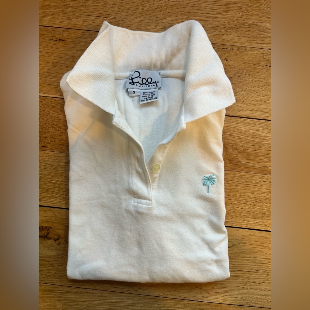 Lilly Pulitzer White Polo top S